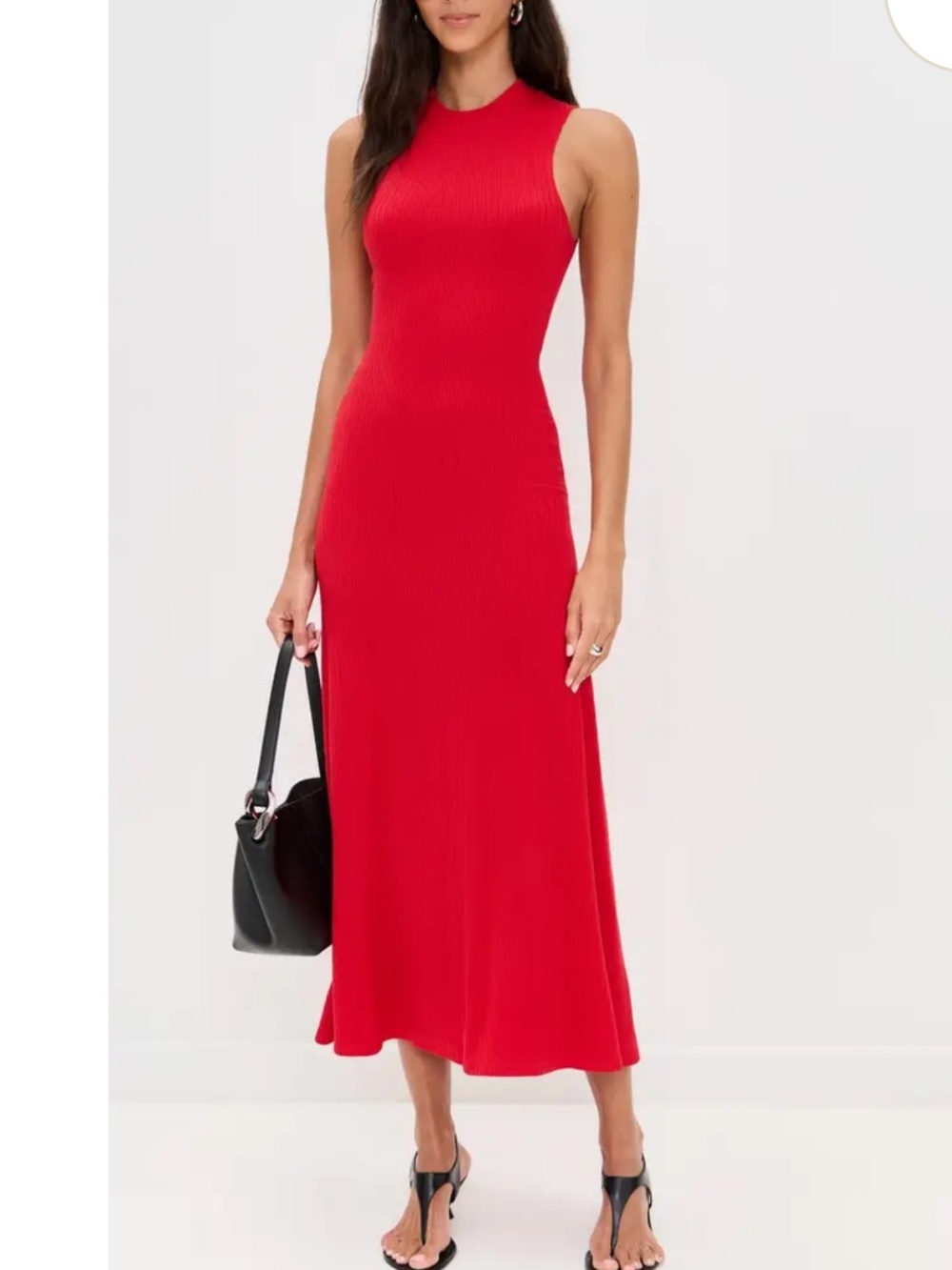NEW Sleeveless Red Maxi Ribbed Dress from shop Bop XXS